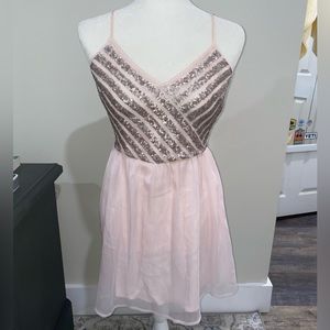 Hollister pink flowy dress